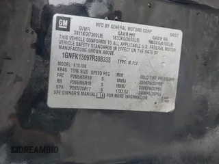 2007 Chevrolet Tahoe LT z VIN 1GNFK13097R388333, wystawiony jako IAAI lot #41948201 z przebiegiem 253 972 mil mil oraz . Historia ofert i sprzedaży dostępna na DreamBid. Obrazek 9.