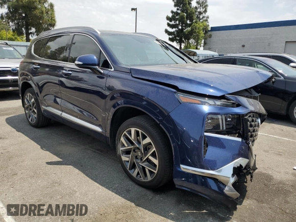 2023 Hyundai Santa Fe Calligraphy with VIN 5NMS5DALXPH508982, listed as a Copart auction lot 59233405 with 25,193 mi miles and Salvage title. Bid and sale history available at DreamBid. Image 4.