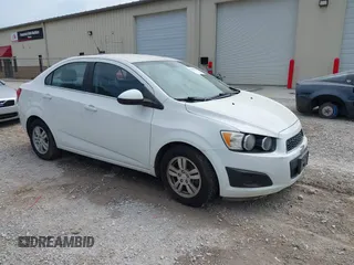2012 Chevrolet Sonic LT with VIN 1G1JC5SH1C4126756, listed as a IAAI auction lot 42868558 with 163,633 mi miles and . Bid and sale history available at DreamBid. Image 1.