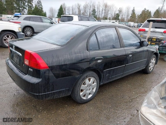 2001 Honda Civic EX with VIN 2HGES26761H598920, listed as a IAAI auction lot 41852164 with 197,463 mi miles. Bid and sale history available at carsss.com. Image 4.