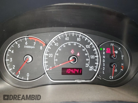 2008 Suzuki SX4 with VIN JS2YB413X85108496, listed as a Copart auction lot 76107604 with 104,241 mi miles and Salvage Title. Bid and sale history available at carsss.com. Image 9.