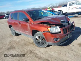 2012 Jeep Compass Latitude with VIN 1C4NJDEB1CD573474, listed as a IAAI auction lot 41754117 with 201,413 mi miles. Bid and sale history available at carsss.com. Image 1.