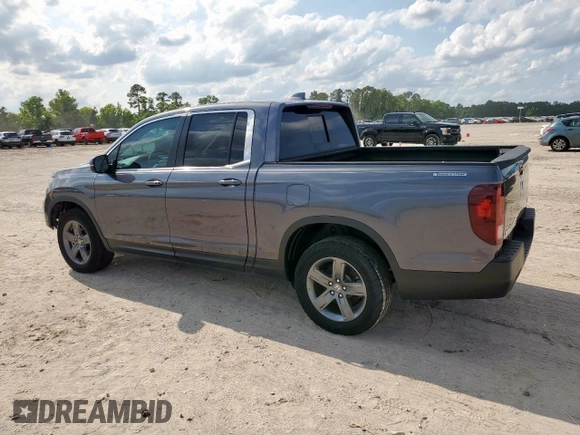 2023 Honda Ridgeline RTL z VIN 5FPYK3F54PB043289, wystawiony jako Copart lot #59173065 z przebiegiem 34 219 mil mil oraz Szkoda całkowita • Salvage title. Historia ofert i sprzedaży dostępna na DreamBid. Obrazek 2.