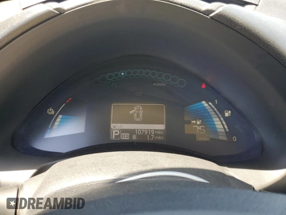 2013 Nissan LEAF SV z VIN 1N4AZ0CP5DC403257, wystawiony jako Copart lot #64851035 z przebiegiem 107 919 mil mil oraz Szkoda całkowita • Salvage title. Historia ofert i sprzedaży dostępna na DreamBid. Obrazek 9.