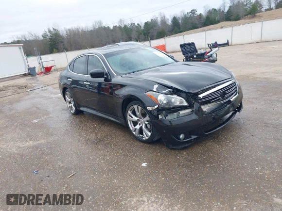 2012 Infiniti M37 with VIN JN1BY1AP6CM334360, listed as a IAAI auction lot 41475005 with 179,360 mi miles. Bid and sale history available at carsss.com. Image 1.