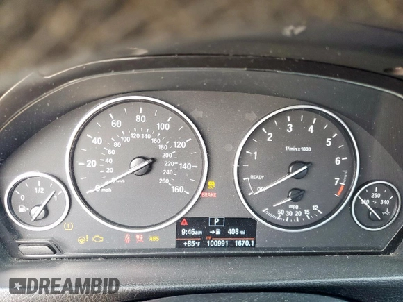 2015 BMW 3 Series 328i with VIN WBA3A5C59FF607046, listed as a Copart auction lot 65231485 with 100,991 mi miles and Clean title. Bid and sale history available at DreamBid. Image 9.
