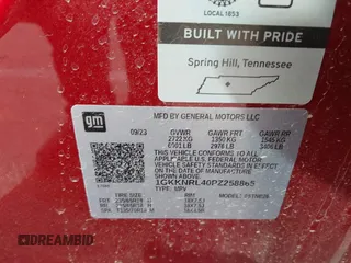 2023 GMC Acadia SLE z VIN 1GKKNRL40PZ258865, wystawiony jako IAAI lot #41956952 z przebiegiem 9 794 mil mil oraz . Historia ofert i sprzedaży dostępna na DreamBid. Obrazek 9.
