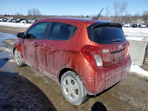 2021 Chevrolet Spark LS with VIN KL8CB6SA0MC710691, listed as a Copart auction lot 45312175 with 55,552 mi miles and Salvage Title. Bid and sale history available at carsss.com. Image 2.