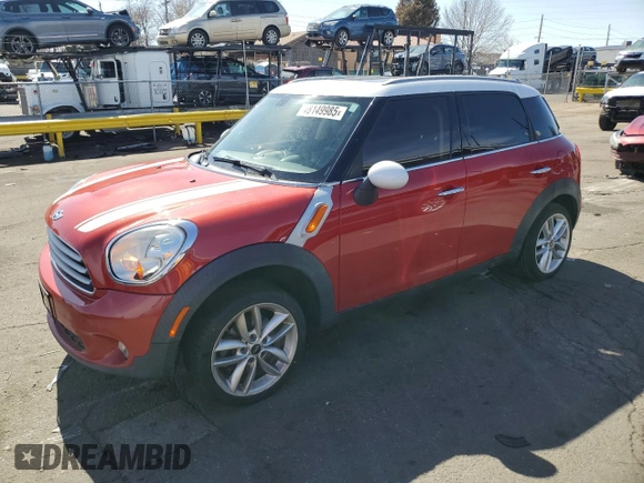 2014 MINI Countryman with VIN WMWZB3C56EWR41819, listed as a Copart auction lot 48149985 with 93,784 mi miles and Salvage Title. Bid and sale history available at DreamBid. Image 1.