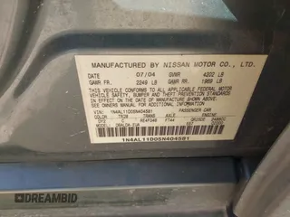 2005 Nissan Altima 2.5 S with VIN 1N4AL11D05N404581, listed as a IAAI auction lot 41721045 with 92,914 mi miles. Bid and sale history available at carsss.com. Image 9.