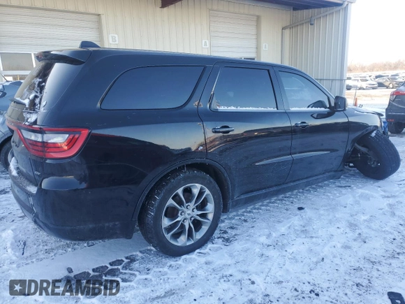 2019 Dodge Durango GT Plus with VIN 1C4RDJDG5KC722543, listed as a Copart auction lot 41857875 with 115,133 mi miles and Salvage Title. Bid and sale history available at carsss.com. Image 3.