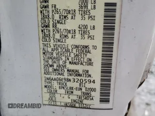 2008 Nissan Titan z VIN 1N6AA06E98N320594, wystawiony jako Copart lot #79463364 z przebiegiem 185 143 mil mil oraz Nie do naprawy • Non repairable. Historia ofert i sprzedaży dostępna na DreamBid. Obrazek 12.