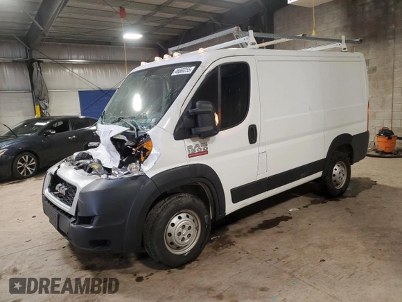 2019 Ram ProMaster Cargo with VIN 3C6TRVNG7KE533390, listed as a Copart auction lot 46660255 with 118,573 mi miles and Salvage Title. Bid and sale history available at DreamBid. Image 1.