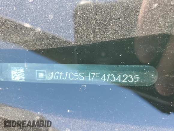 2015 Chevrolet Sonic LT with VIN 1G1JC5SH7F4134235, listed as a Copart auction lot 56666275 with 78,155 mi miles and Salvage title. Bid and sale history available at DreamBid. Image 12.
