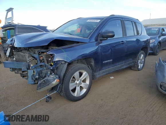 2013 Jeep Compass Latitude with VIN 1C4NJDEB4DD119060, listed as a Copart auction lot 84565434 with 151,225 mi miles and Salvage Title. Bid and sale history available at carsss.com. Image 1.
