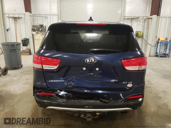 2017 Kia Sorento EX with VIN 5XYPHDA5XHG203718, listed as a Copart auction lot 49319725 with 62,189 mi miles and Salvage Title. Bid and sale history available at DreamBid. Image 6.