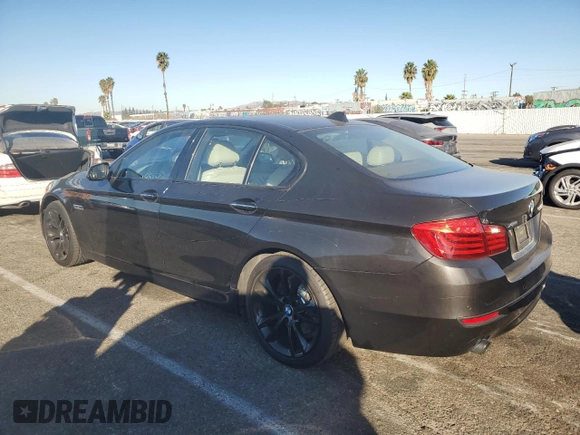2014 BMW 5 Series 535i xDrive with VIN WBA5B3C55ED293030, listed as a Copart auction lot 80950224 with 163,016 mi miles and Salvage Title. Bid and sale history available at carsss.com. Image 2.