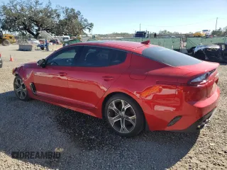 2020 Kia Stinger GT-Line with VIN KNAE15LA1L6084378, listed as a Copart auction lot 82859974 with 83,639 mi miles and Salvage Title. Bid and sale history available at carsss.com. Image 2.