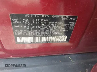 2015 Subaru Outback Premium with VIN 4S4BSBHC9F3290626, listed as a IAAI auction lot 42648977 with 253,715 mi miles and . Bid and sale history available at DreamBid. Image 9.