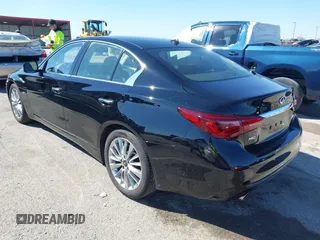 2020 Infiniti Q50 Premium with VIN JN1EV7AR3LM254279, listed as a IAAI auction lot 41877606 with 55,454 mi miles and . Bid and sale history available at DreamBid. Image 3.