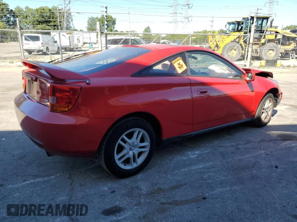 2000 Toyota Celica GT with VIN JTDDR32T8Y0002624, listed as a Copart auction lot 66269173 with 145,950 mi miles and Salvage Title. Bid and sale history available at carsss.com. Image 3.