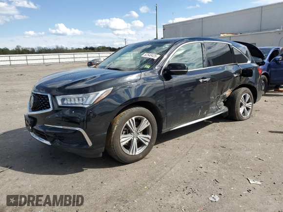 2019 Acura MDX with VIN 5J8YD4H36KL036503, listed as a Copart auction lot 52548425 with 91,741 mi miles and Salvage title. Bid and sale history available at DreamBid. Image 1.