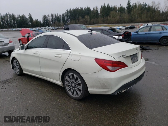 2017 Mercedes-Benz CLA 250 with VIN WDDSJ4GB0HN492621, listed as a Copart auction lot 45996715 with 110,630 mi miles and Salvage Title. Bid and sale history available at DreamBid. Image 2.