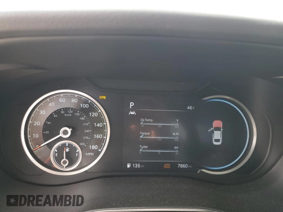 2023 Genesis G70 3.3T with VIN KMTG54TE5PU133386, listed as a Copart auction lot 84172474 with 7,860 mi miles and Salvage title. Bid and sale history available at DreamBid. Image 9.