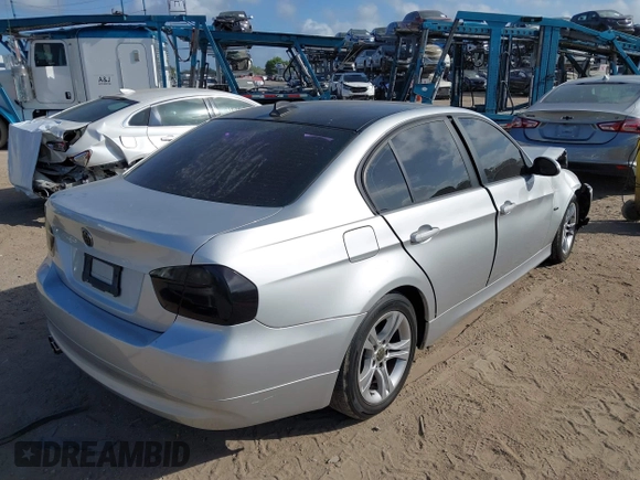 2007 BMW 3 Series 328i with VIN WBAVC53527FZ71572, listed as a IAAI auction lot 41948149 with 142,138 mi miles and . Bid and sale history available at carsss.com. Image 4.