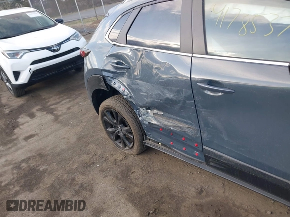 2023 Mazda CX-30 S Carbon Edition with VIN 3MVDMBCM1PM573317, listed as a IAAI auction lot 41785371 with 6,475 mi miles and . Bid and sale history available at DreamBid. Image 6.
