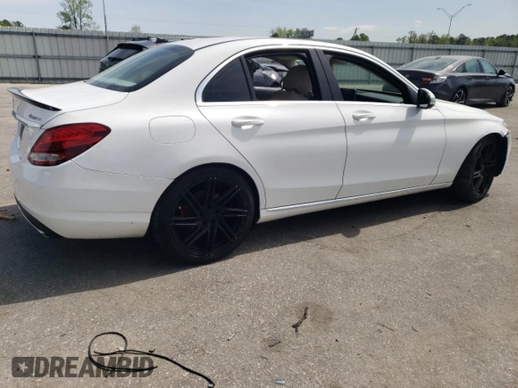 2016 Mercedes-Benz C 300 with VIN 55SWF4JB7GU123854, listed as a Copart auction lot 51406895 with 151,422 mi miles and Salvage Title. Bid and sale history available at carsss.com. Image 3.