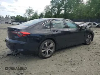 2021 Acura TLX Advance with VIN 19UUB5F65MA011856, listed as a Copart auction lot 54974865 with 29,390 mi miles and Salvage title. Bid and sale history available at DreamBid. Image 3.