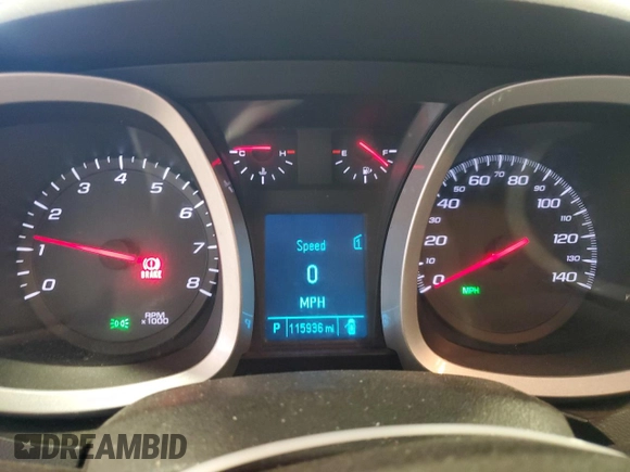 2012 Chevrolet Equinox LT w/2LT with VIN 2GNFLNE51C6343924, listed as a Copart auction lot 50066605 with 115,936 mi miles and Salvage Title. Bid and sale history available at carsss.com. Image 9.