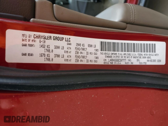 2011 Jeep Grand Cherokee Laredo с VIN 1J4RR4GG6BC507777, выставлен на аукционе Copart как лот 53402165 с пробегом 102 614 миль миль и Чистый • Clean title. История ставок и продаж доступна на DreamBid. Изображение 12.