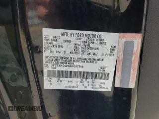 2010 Ford F-150 XL with VIN 1FTEX1CW5AKE07504, listed as a Copart auction lot 61187575 with 176,296 mi miles and Salvage title. Bid and sale history available at DreamBid. Image 12.