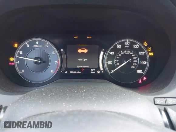 2020 Acura RDX Technology with VIN 5J8TC2H53LL033188, listed as a IAAI auction lot 41820947 with 55,488 mi miles and . Bid and sale history available at DreamBid. Image 7.