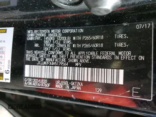 2017 Lexus GX 460 with VIN JTJJM7FX4H5179564, listed as a Copart auction lot 87943285 with Not provided miles and Salvage title. Bid and sale history available at DreamBid. Image 13.