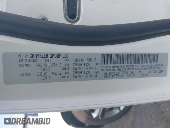 2015 Dodge Journey Crossroad with VIN 3C4PDCGG6FT588666, listed as a IAAI auction lot 42452044 with 238,566 mi miles and . Bid and sale history available at DreamBid. Image 9.