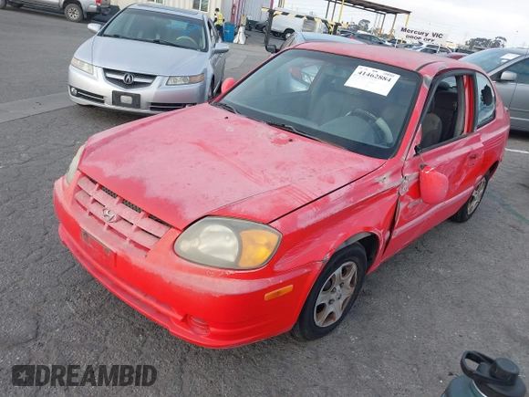 2003 Hyundai Accent GL z VIN KMHCG35C23U238969, wystawiony jako IAAI lot #41462884 z przebiegiem 156 682 mil mil oraz . Historia ofert i sprzedaży dostępna na DreamBid. Obrazek 2.