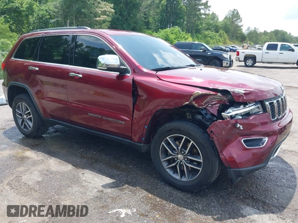 2017 Jeep Grand Cherokee Limited z VIN 1C4RJEBGXHC752018, wystawiony jako IAAI lot #42253593 z przebiegiem 127 721 mil mil oraz . Historia ofert i sprzedaży dostępna na DreamBid. Obrazek 1.
