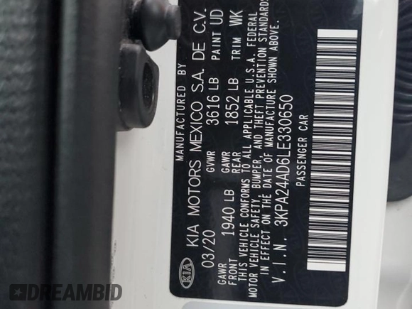2020 Kia Rio S with VIN 3KPA24AD6LE330650, listed as a Copart auction lot 51072375 with 15,928 mi miles and Salvage Title. Bid and sale history available at DreamBid. Image 14.