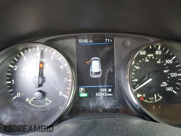2020 Nissan Rogue SV with VIN KNMAT2MT6LP519478, listed as a Copart auction lot 58825495 with 42,042 mi miles and Salvage title. Bid and sale history available at DreamBid. Image 9.