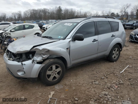 2007 Mitsubishi Outlander LS with VIN JA4MT31X37U013702, listed as a Copart auction lot 47644145 with 217,658 mi miles and Salvage Title. Bid and sale history available at carsss.com. Image 1.