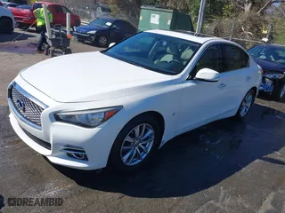 2014 Infiniti Q50 Premium with VIN JN1BV7AR8EM697016, listed as a IAAI auction lot 41826948 with 97,583 mi miles. Bid and sale history available at carsss.com. Image 17.
