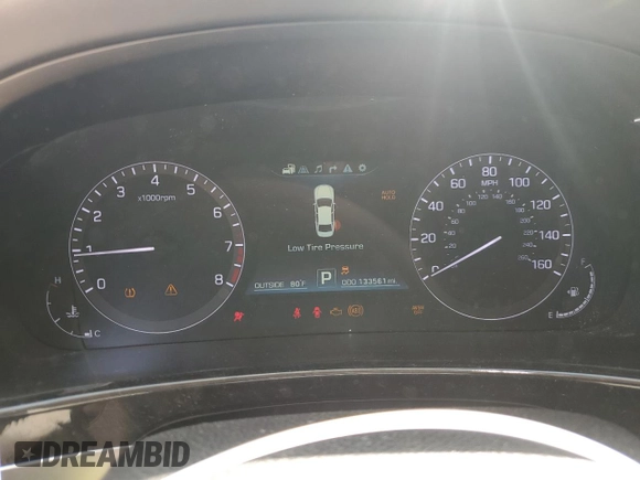 2015 Hyundai Equus Signature with VIN KMHGH4JH3FU099414, listed as a Copart auction lot 53717325 with 133,561 mi miles and Salvage Title. Bid and sale history available at DreamBid. Image 9.