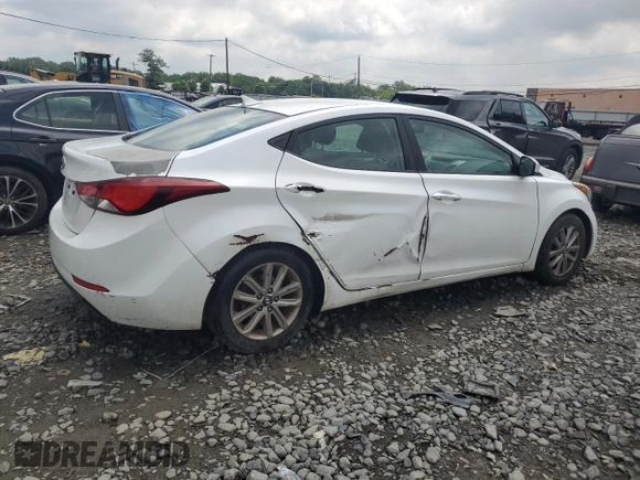 2015 Hyundai Elantra SE with VIN 5NPDH4AEXFH634911, listed as a Copart auction lot 62707805 with 133,676 mi miles and Salvage title. Bid and sale history available at DreamBid. Image 3.