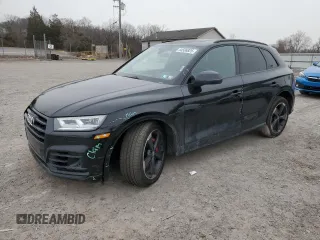 2019 Audi SQ5 Prestige with VIN WA1C4AFY2K2004492, listed as a Copart auction lot 44506825 with 159,508 mi miles and Salvage Title. Bid and sale history available at carsss.com. Image 1.