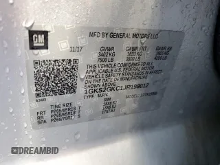 2018 GMC Yukon XL SLT with VIN 1GKS2GKC1JR198012, listed as a Copart auction lot 42400965 with 155,496 mi miles and Salvage Title. Bid and sale history available at carsss.com. Image 13.