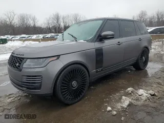 2021 Land Rover Range Rover with VIN SALGS5SE2MA423301, listed as a Copart auction lot 89069685 with 45,749 mi miles and Salvage Title. Bid and sale history available at carsss.com. Image 1.