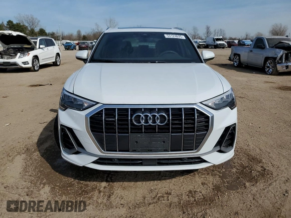 2021 Audi Q3 S line Premium with VIN WA1DECF32M1040693, listed as a Copart auction lot 53124635 with 11,191 mi miles and Salvage Title. Bid and sale history available at DreamBid. Image 5.